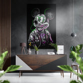 Mickey Mouse Brushed Aluminum Dibond Wall Art.